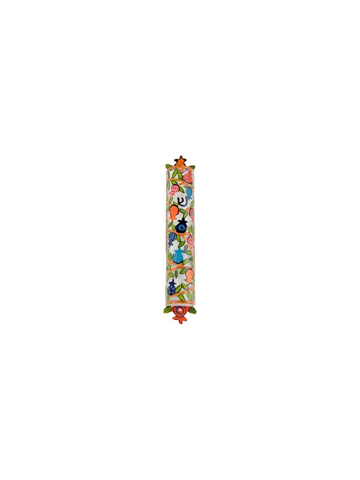 Lasercut Pomegranate Mezuzah Case | Mezuzahs | Judaica